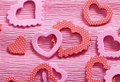 Red Love Heart Backdrop Mother's Day Photography Background