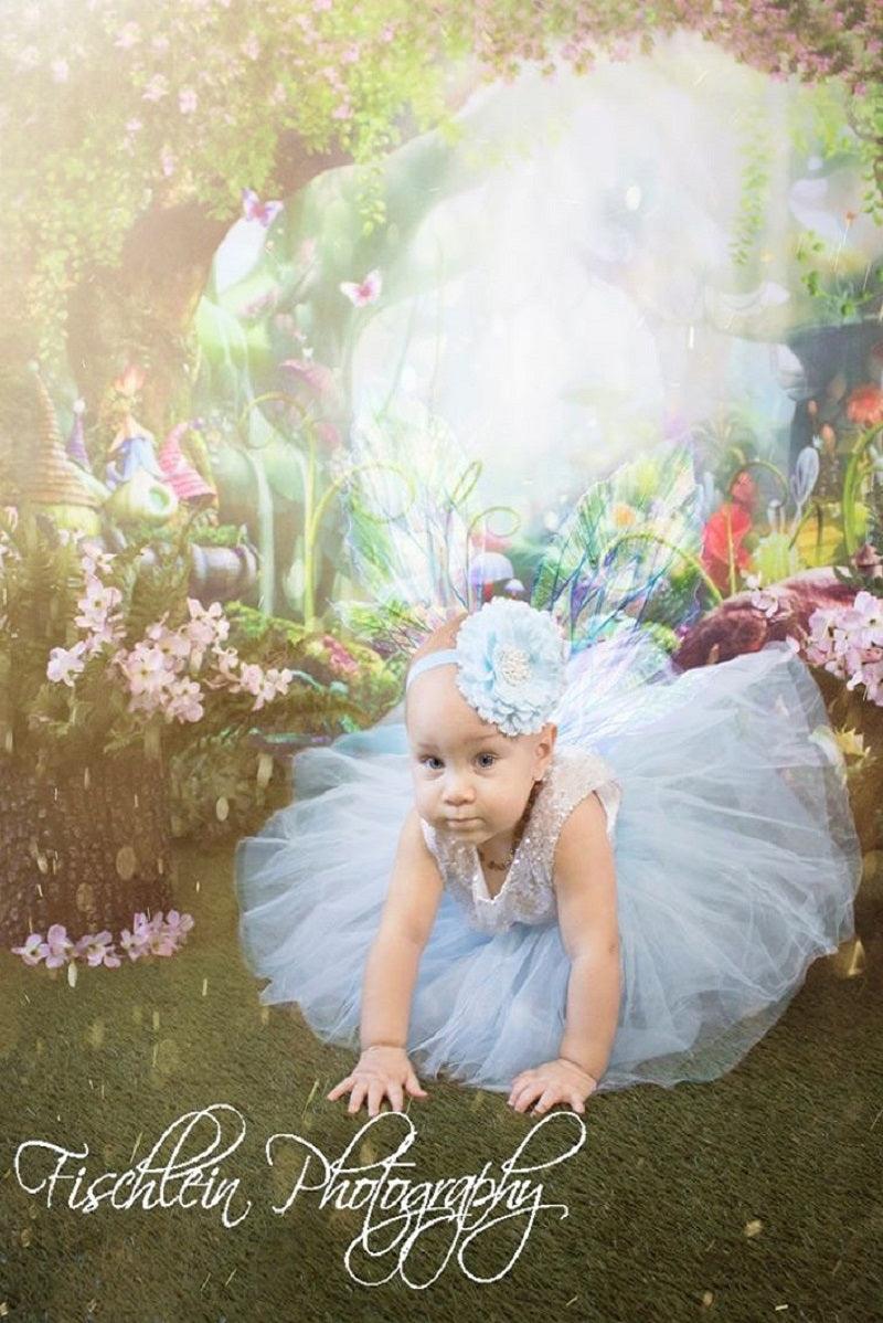 Fairy Tale Spirits and Girls In The Forest  Backdrop for Baby Show Photography