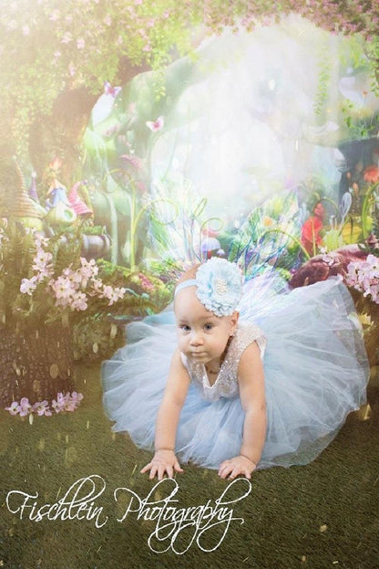 Fairy Tale Spirits and Girls In The Forest  Backdrop for Baby Show Photography