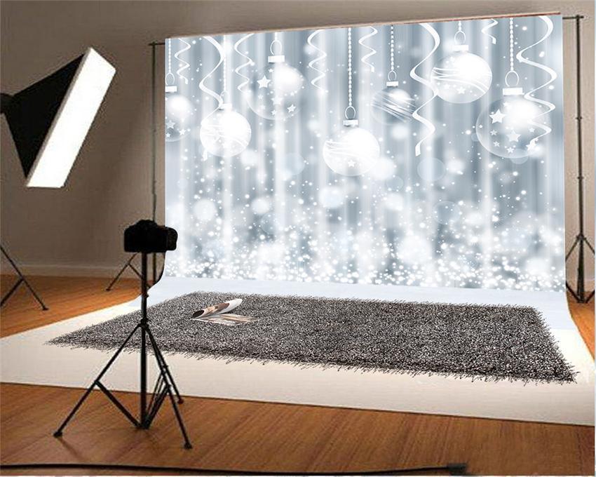 Sliver Glitter Bokeh Background