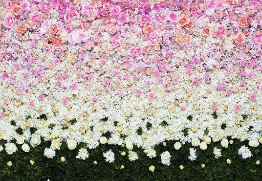 Printed Gradient Flower Wall Backdrop For Photography Background