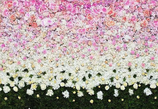 Printed Gradient Flower Wall Backdrop For Photography Background