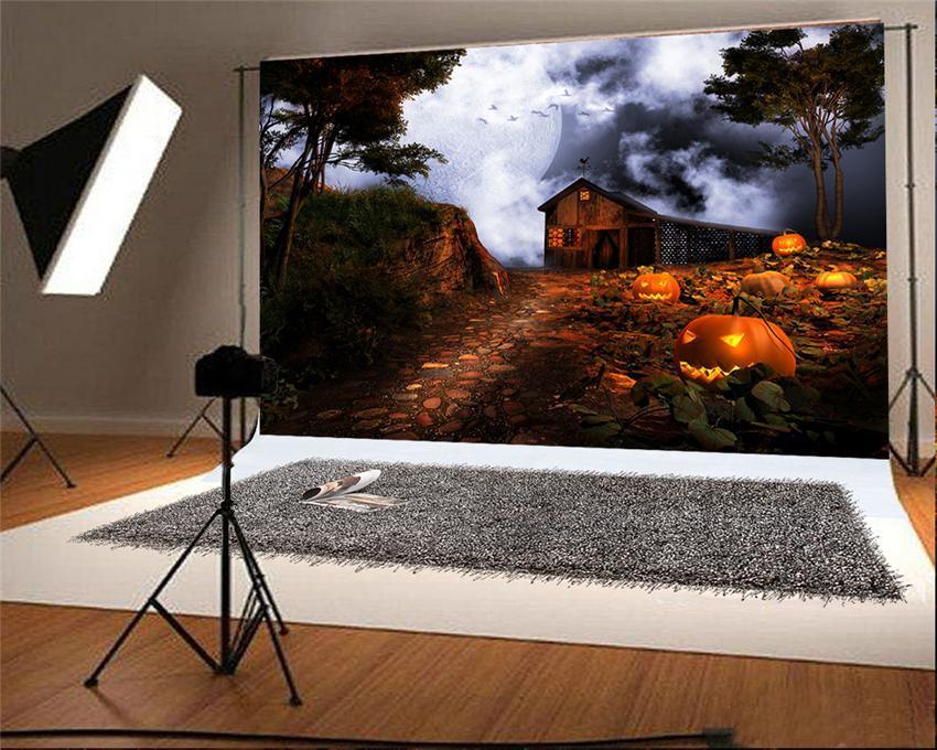 Rustic Barn Halloween Photo Studio Backdrops