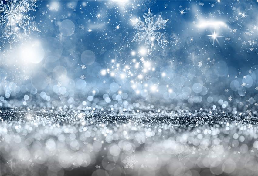 Snowflake Bokeh Backdrop for Party