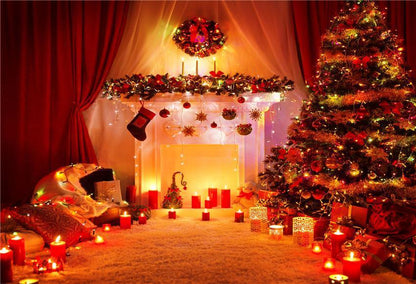 Night of Christmas Glitter Photography Backdrops