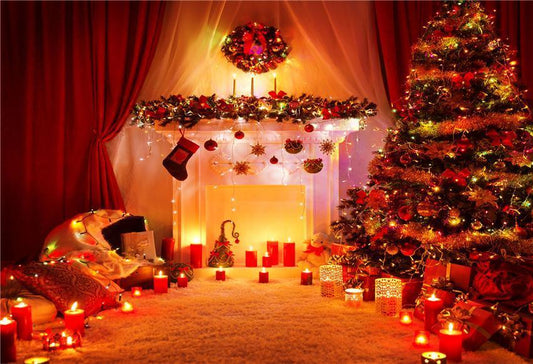 Night of Christmas Glitter Photography Backdrops