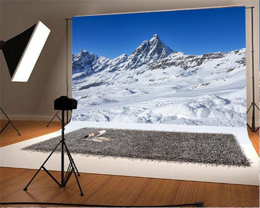 Winter Snow Mountain Photo Backdrops