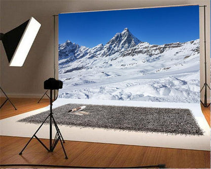 Winter Snow Mountain Photo Backdrops