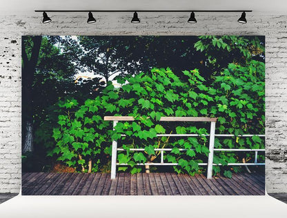 Spring Nature Wood Floor Photo Booth Prop Backdrops