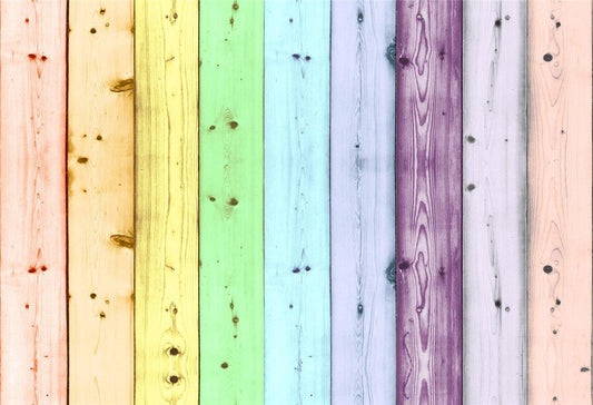 Rainbow Wooden Photography Backdrops for Picture