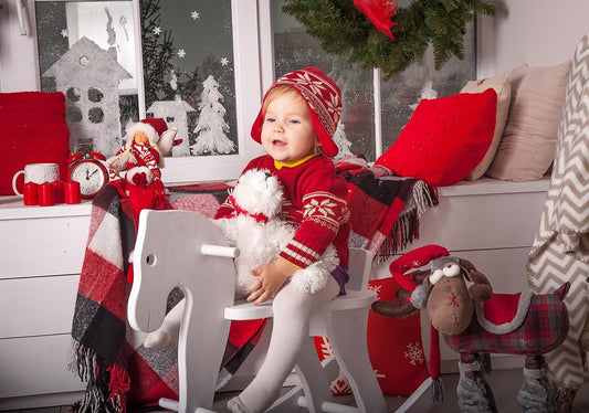 Christmas Windows Snowflake Photo Backdrop for Studio