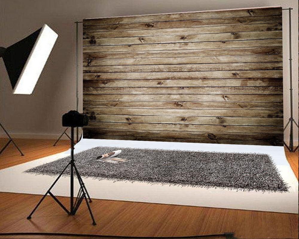 Brown Retro Wood Wall Backdrop for Photography