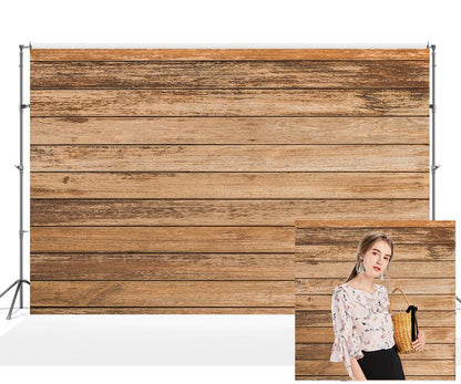 Retro Brown Wooden Photo Booth Prop Backdrop