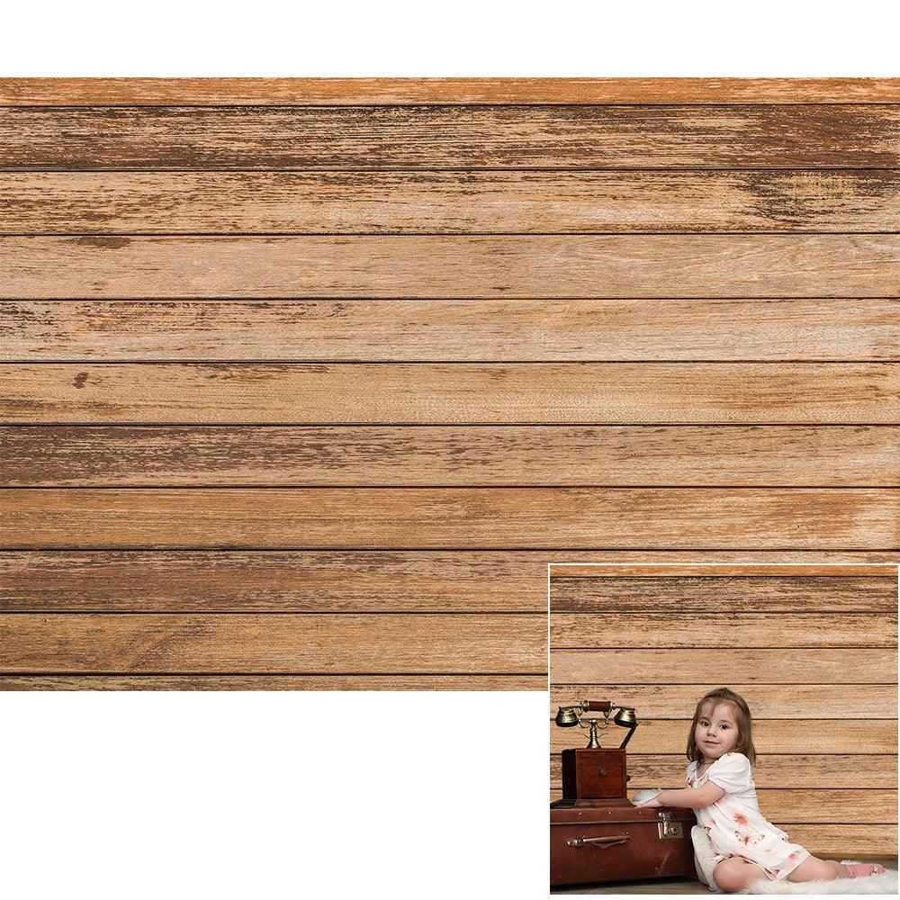 Retro Brown Wooden Photo Booth Prop Backdrop