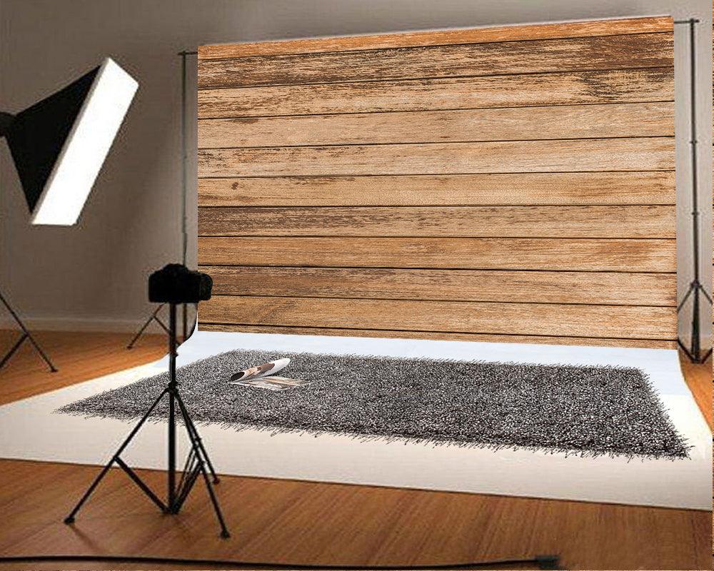 Retro Brown Wooden Photo Booth Prop Backdrop