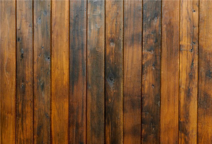Retro Dark Brown Wooden Grain Wrinkle Free Backdrop
