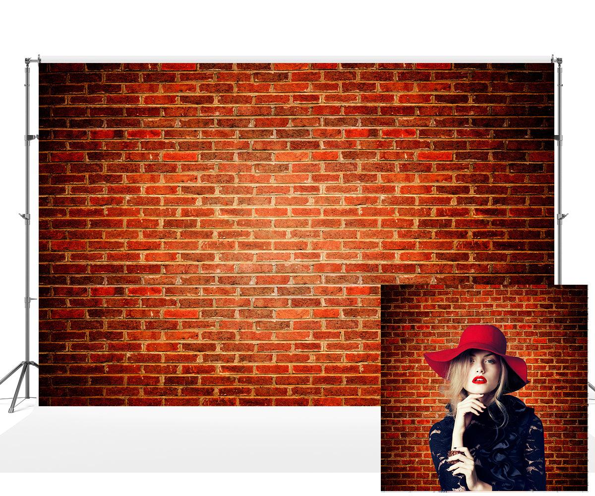 Vintage Dark Red Brick Wall Backdrop for Photo Studio