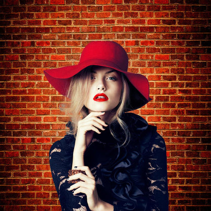 Vintage Dark Red Brick Wall Backdrop for Photo Studio