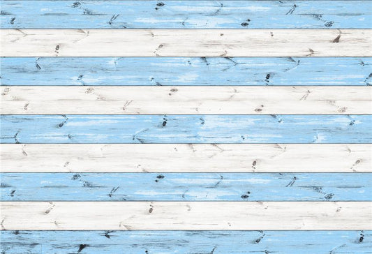 Blue and White Wood Gain Photography Backdrops