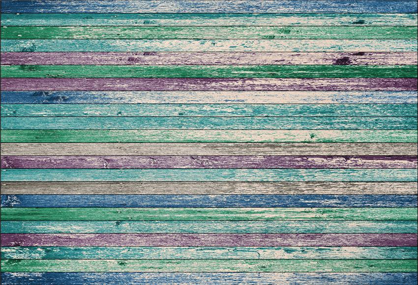 Vintage Aquamarine Blue Wood Photo Studio Backdrop