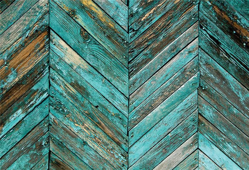 Aquamarine Blue Twill Wooden Backdrop Photography Wood