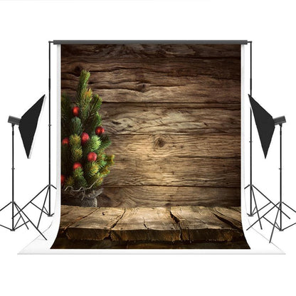 Brown Wooden Christmas Photo Backdrops for Photo