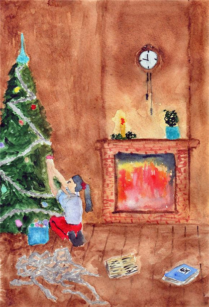 Cartoon Christmas Photography Backdrop for Picture