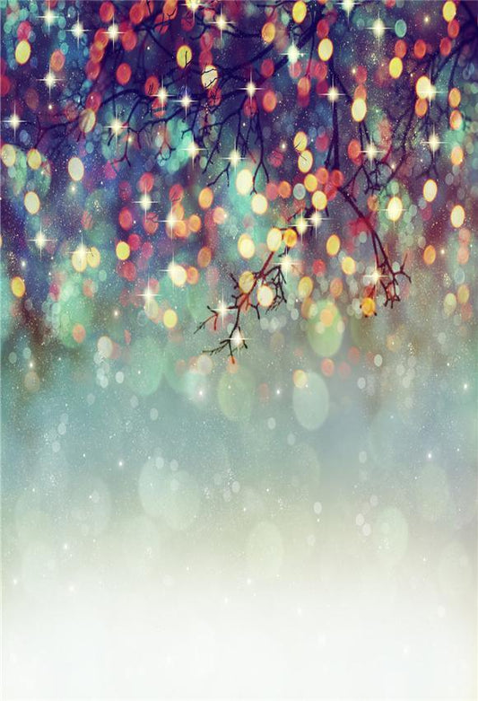 Bokeh Glitter Branches Photography Backdrop