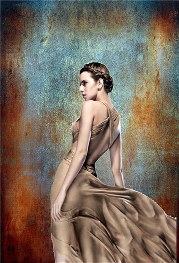 Vintage Abstract Rust Microfiber Backdrop for Wedding Prom Party