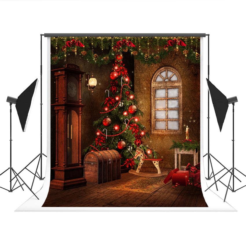 New Arrival-Children's Room With Christmas Decorations Photography Backdrop J05988