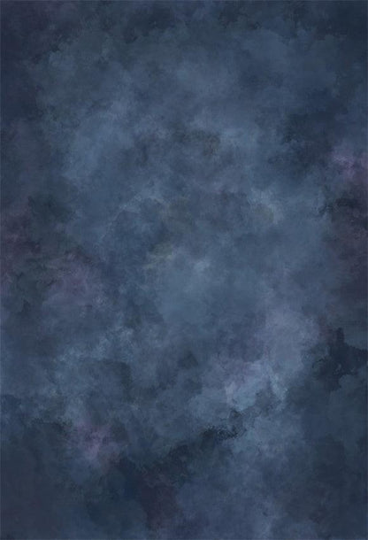 Dark Blue Mottled Abstract Fabric Backdrop for Photography