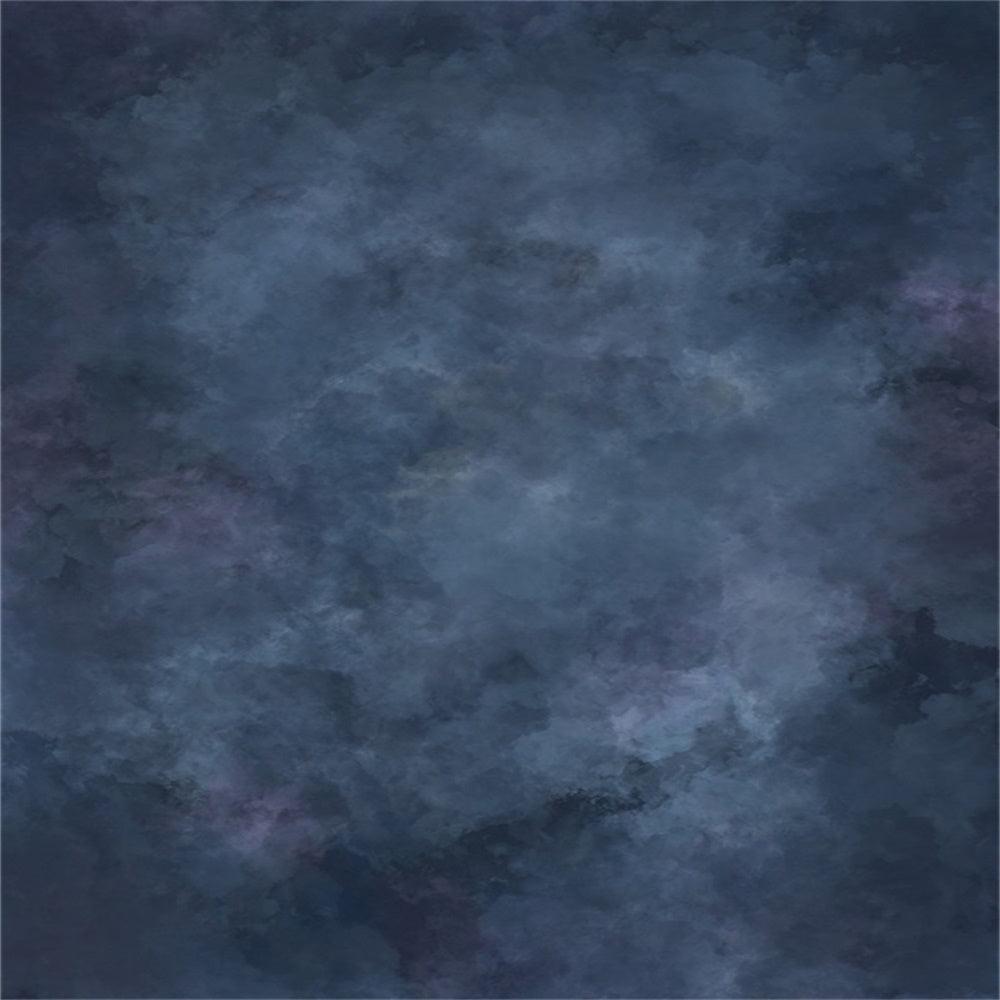 Dark Blue Mottled Abstract Fabric Backdrop for Photography