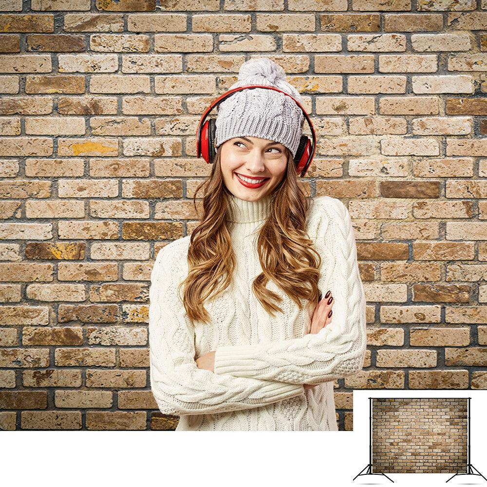 Brown Brick Wall Photography Backdrops