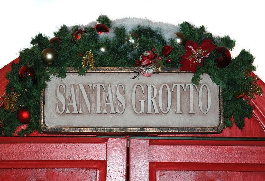 Santas Grotto Christmas Photography Backdrops for Picture