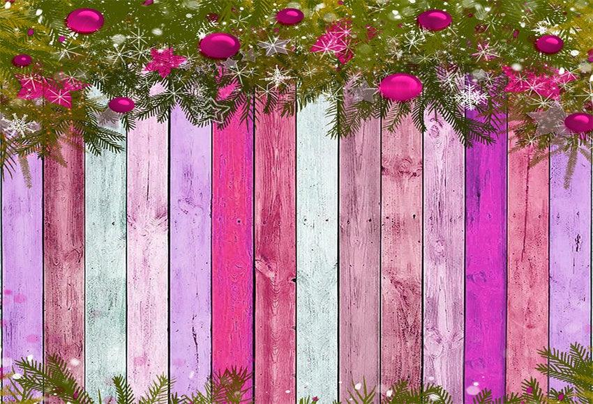 Christmas Color Wood Photography Backdrop