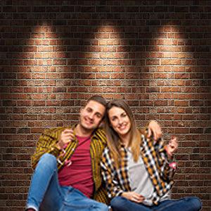 Bricks Wall With Lighting Printing Backdrop Background for Photography KH02292