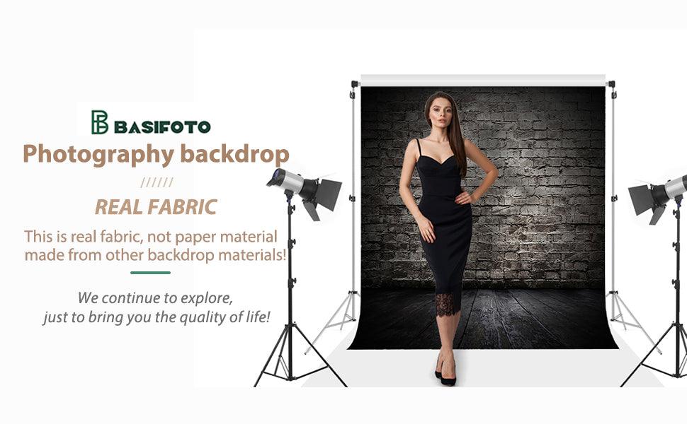 Retro Black Brick Wall Photography Backdrop Portrait Background for Photography KH02555