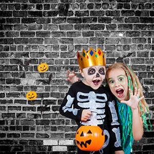 Black White Gray Brick Pattern Backdrop for Photo Studio Photography KH03376