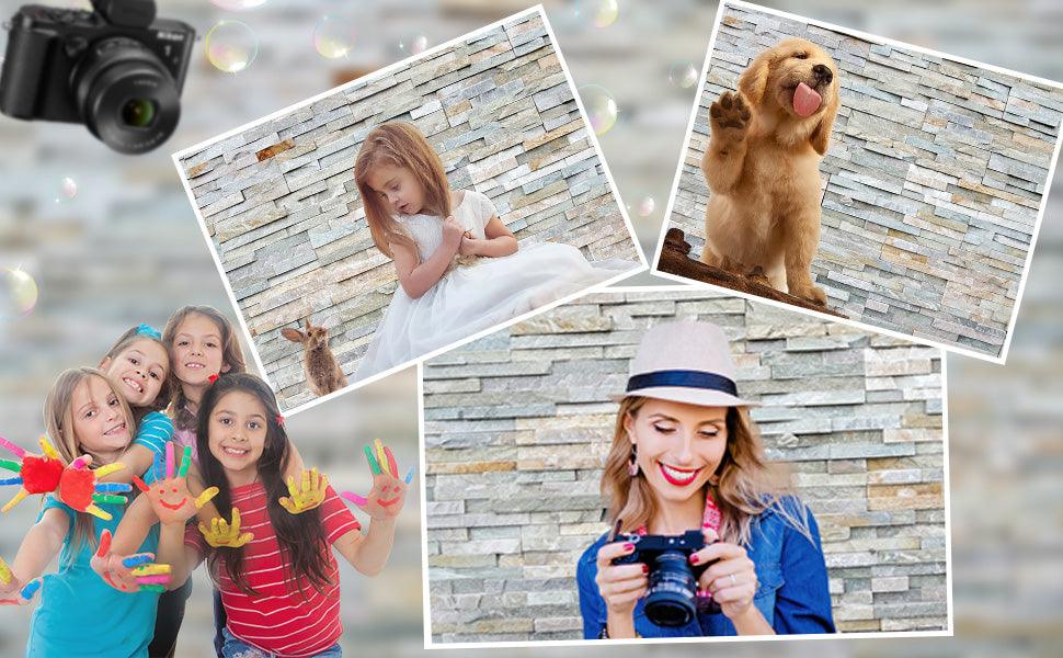 Stone Wall Limestone Rock Wall Background Printable Photography Backdrop KH03721