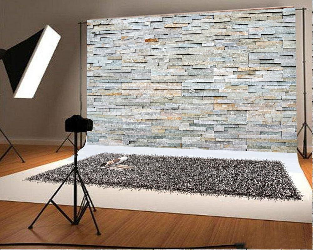 Stone Wall Limestone Rock Wall Background Printable Photography Backdrop KH03721