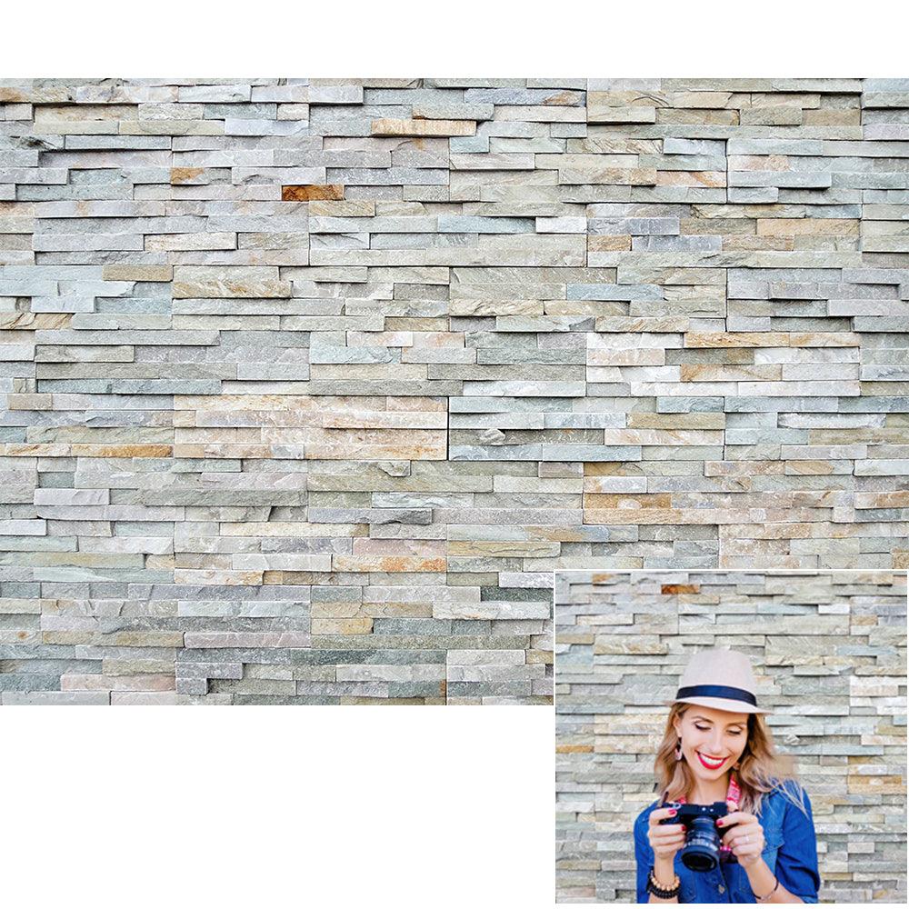 Stone Wall Limestone Rock Wall Background Printable Photography Backdrop KH03721