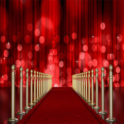 Red Carpet Gold Decor Glitter Session Backdrops