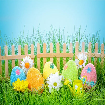 Easter Flowers Rabbit Photo Booth Prop Backdrops