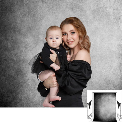 Karole Mead Abstract Art Black White  Backdrop for Photography