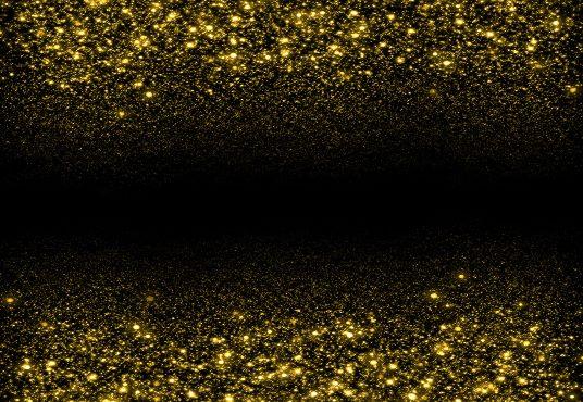 Black Gold Bokeh Sparkle Backdrop Photo Booth Background Hanging KH06117
