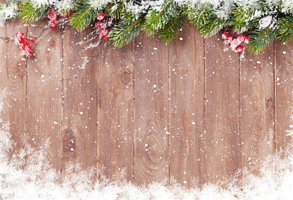 Snowflake Wood Wall Photography Backdrop Christmas Decor Background