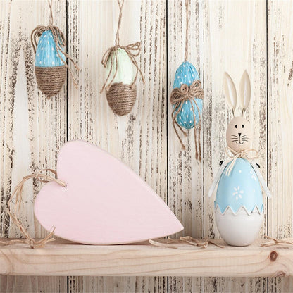 Easter White Wood Wall Rabbit Backdrops for Photo Studio