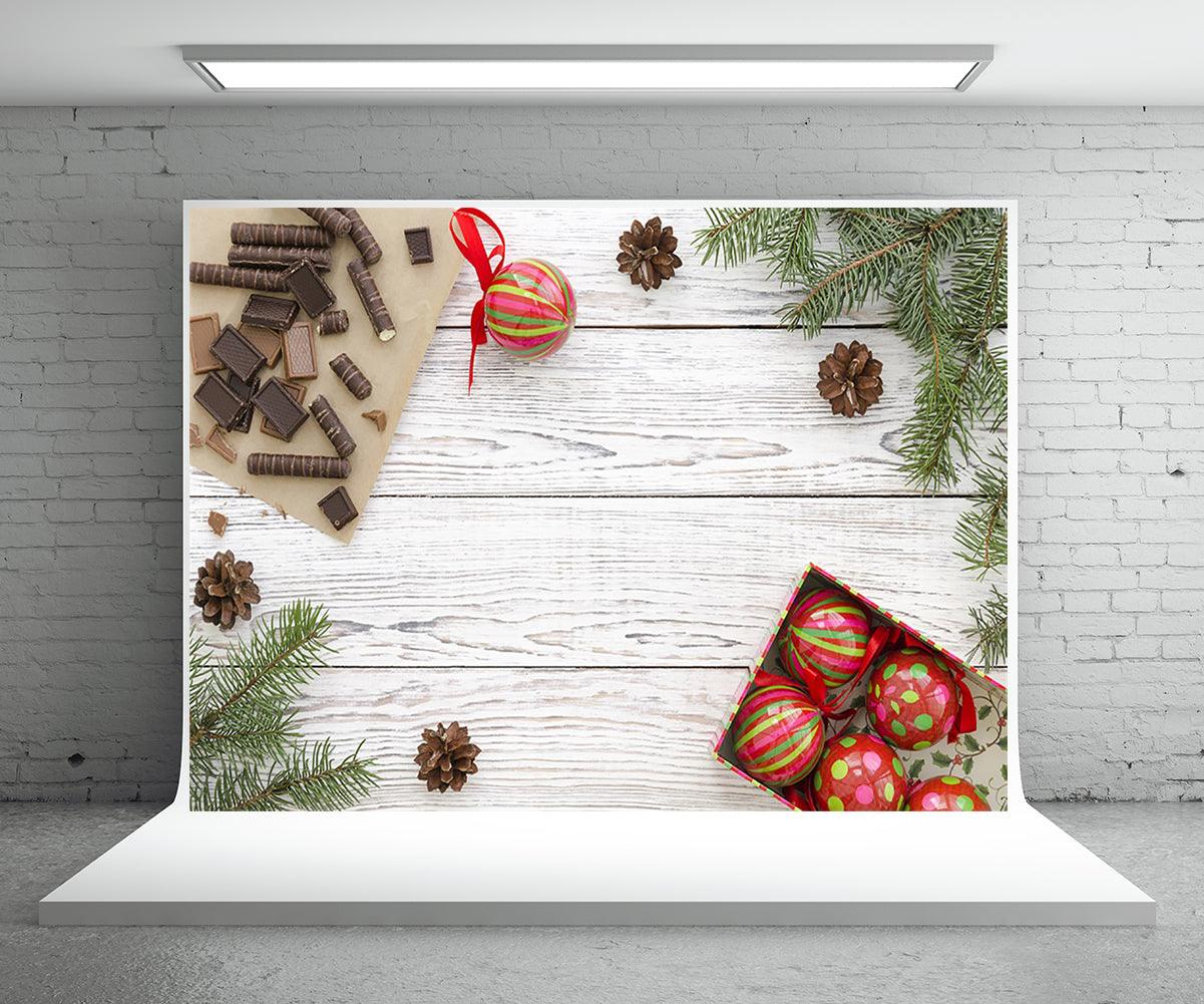 Christmas Wood Backdrop for Photography