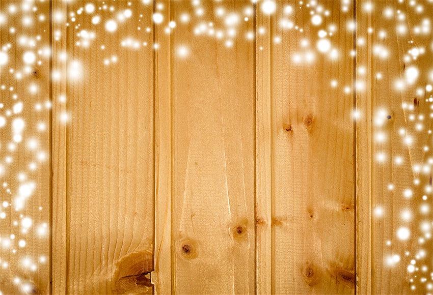 Light Brown Snowflake Wood Board Photography Backdrop For Christmas