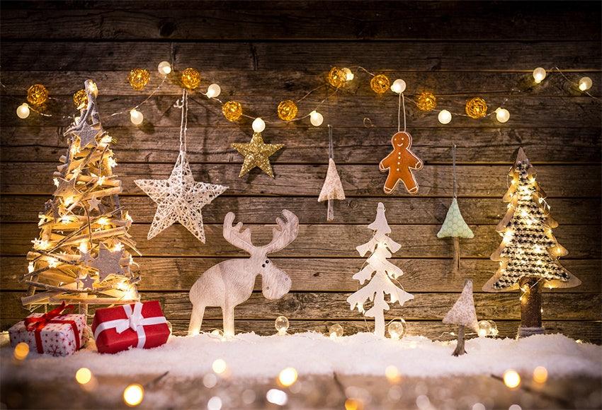 Christmas Decor Photography Backdrop Snow Background